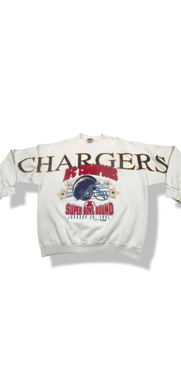 ⚡️ Rare Vintage 1995 Spell Out San Diego Chargers Super Bowl Crewneck ⚡️